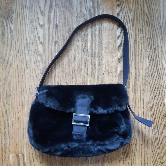 brown fur hand bag - Picture 1 of 4